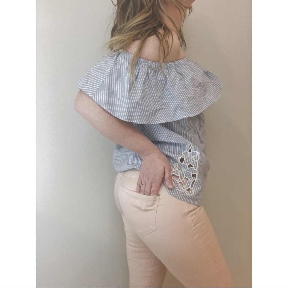 Pastel Pink Stretch Mid-Rise Skinny Jeans